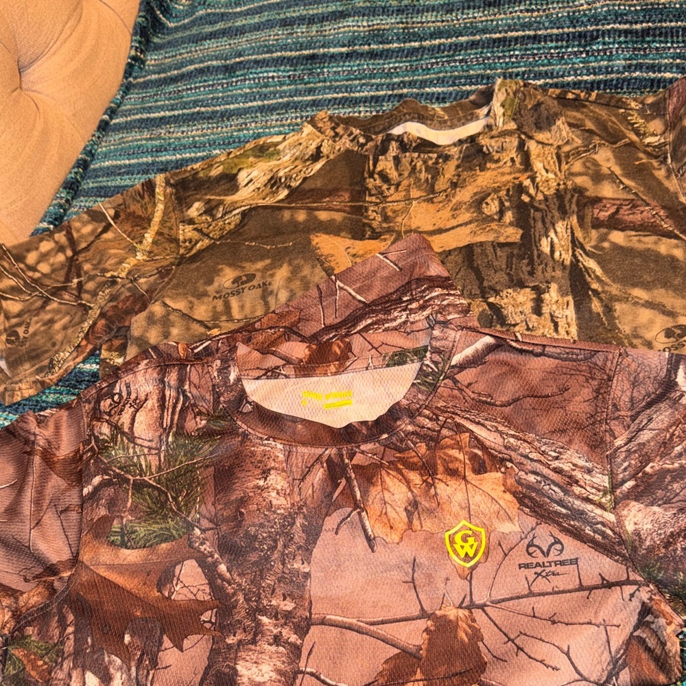 Realtree Woodland Camo Long Sleeve Shirt in Brown and Green